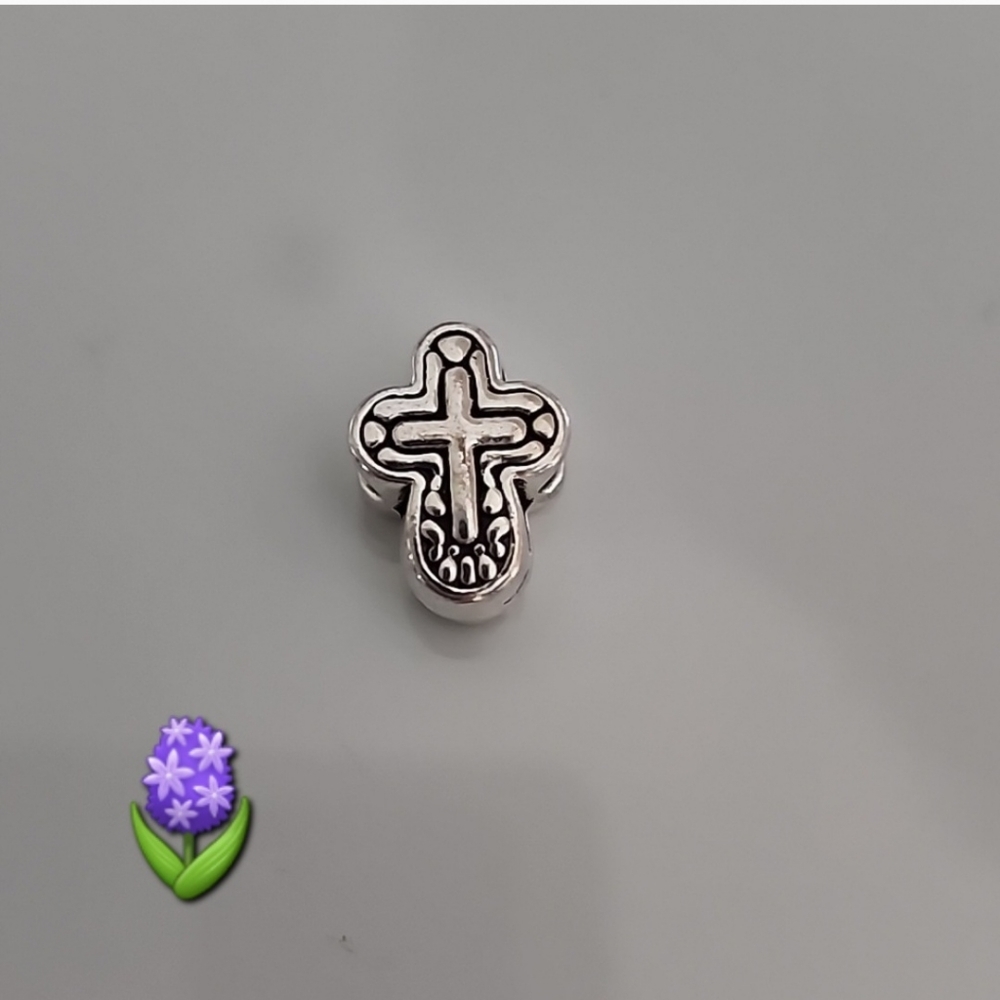 CROSS Charm for European Style Bracelets Fits Pandora Systems